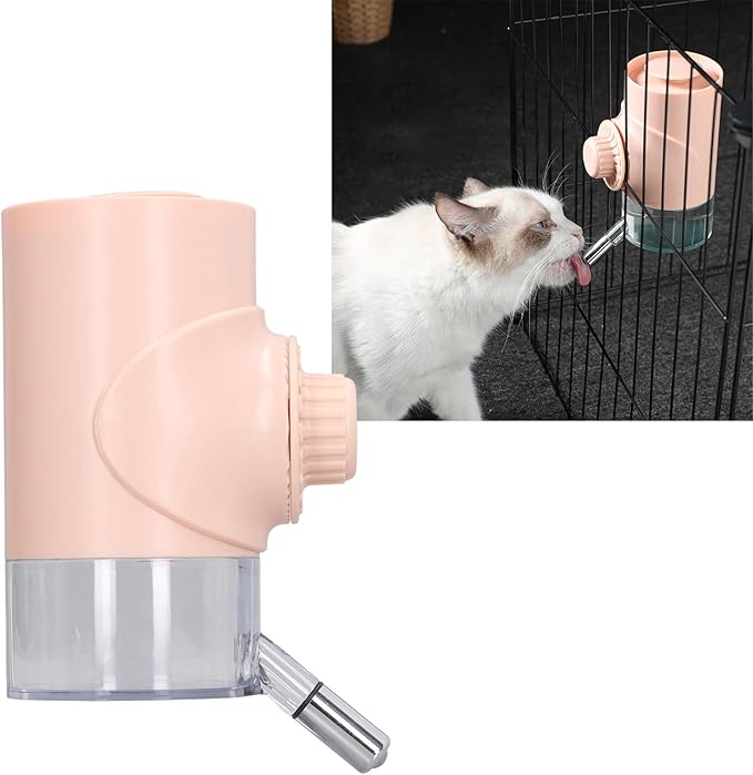 Semme Dog Bottle for Pet Supplies Automatic Dispenser for Dogs Small Animals Made of Food Grade Materials Prevents Dripping Easy to (Pink)