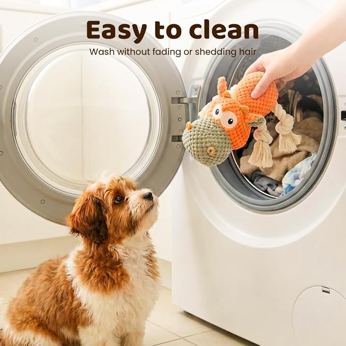 Indestructible Dog Toy, 2026 New Durable Dog Toys for Aggressive Chewers, Plush Chew Toy for Small Medium Large Dogs (Pink)