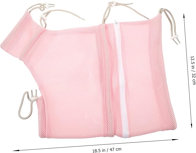 Happyyami Cat Bathing Bag Breathable Mesh Grooming Shower Bag for Cats Adjustable Scratch Design for Pet Bathing and Drying