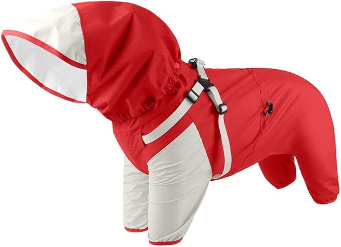 Dog Raincoat,Removable Pet Supplies - Breathable Rain Jacket for Medium Dog - for Daily Walking Training Travel Shopping Camping Adventure