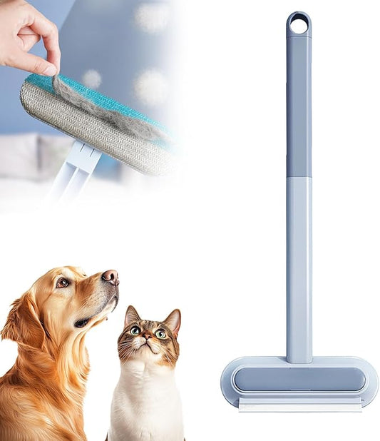 4 in 1 Pet Hair Removal Tool, Multifunctional Pet Hair Remover, Long Handle Cat and Dog Hair Removal, Washable Cat Hair Remover Brush for Car, Couch, Carpet, Clothes, Window and Laundry (1 Pcs)