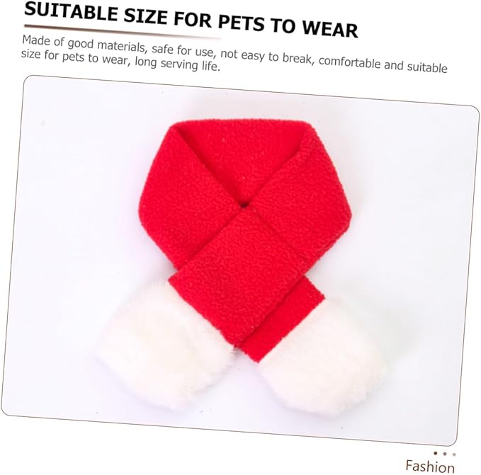 Christmas Pet Hat and Scarf Set, Decorative Dog Headdress Supplies, Warm Winter Photo Prop for Puppies and Small Dogs