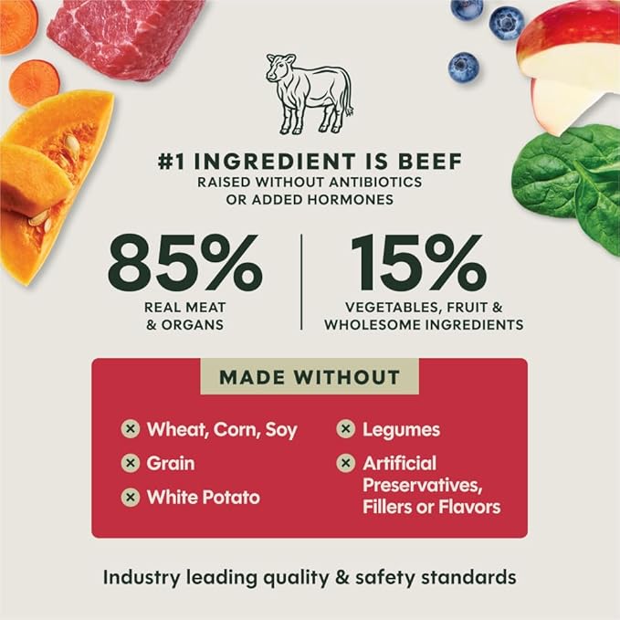 Instinct FreshDried Bites, Natural Freeze-Dried Dog Food, Grain Free - Real Beef, 14 oz. Bag