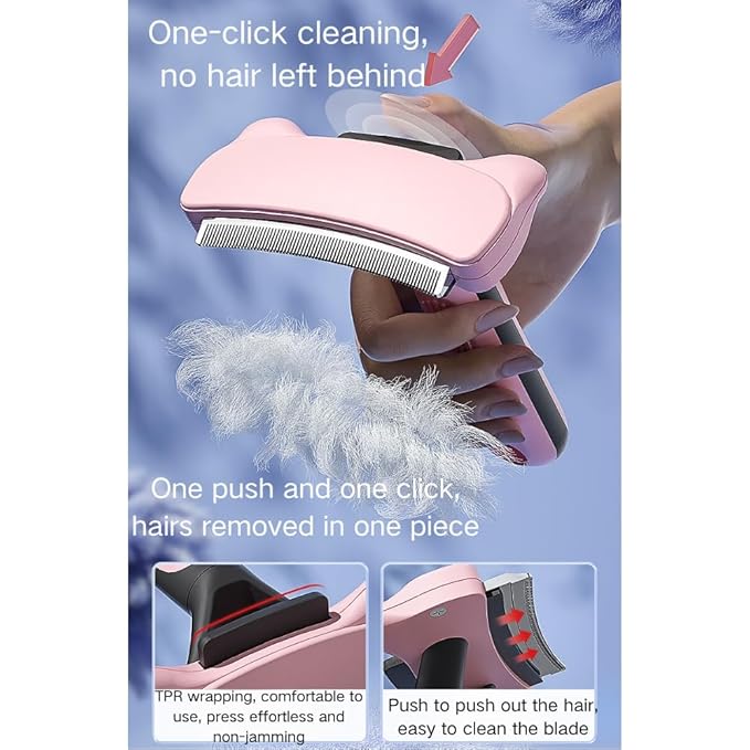 Self Cleaning Slicker Brush for Cat & Dog - Cat Grooming Brushes for Shedding Removes Mats, Tangles and Loose Hair Suitable Cat Brush for Long & Short Hair (Green,Large)