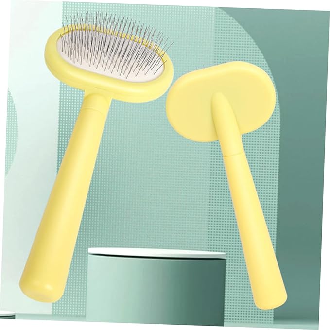 BESPORTBLE Long-handled Cat Grooming Comb for Dogs and Cats Ergonomic Pet Hair Cleaning Tool for Types Lightweight and Portable Pet Hair Remover