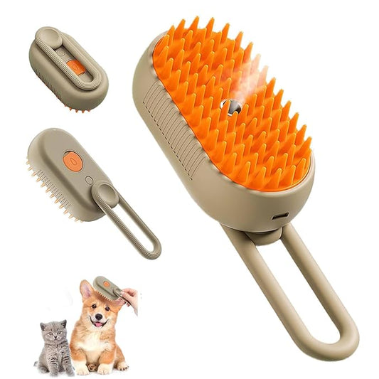 Cat Steam Brush,2025 Upgrade Pet Steam Groomer Comb,Hair Water Brush for Cats Dogs,Multifunctional Hair Removal Comb for Shedding Cat Grooming Kit,Pet Grooming Brushes with Water Spray (multi)