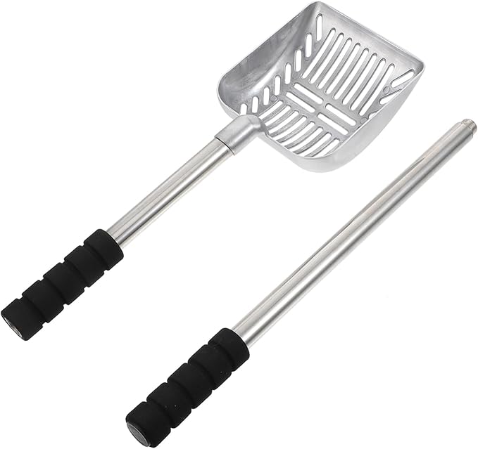 Sosoport Detachable Handle Cat Litter Scoop Easy Cleaning Shovel for Cat Poop Edges for Safe Use for Pet Owners Convenient Litter Cleanup Tool