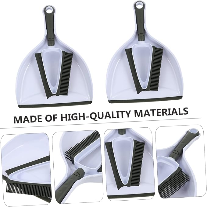 VOSAREA Pet Grooming and Cleaning Set - 1 Set Pet Hair Broom with Dustpan for Easy Removal - Ideal for Home Cleaning Cat and Dog Grooming Compact and Convenient for Small Spaces