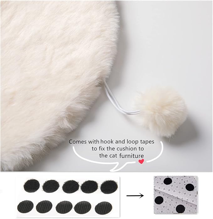 SHENGOCASE 2-Pack Faux Rabbit Fur Dog Cat Bed Cushion Mat, 10" x 23.6"