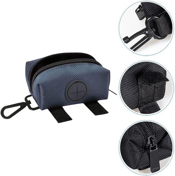 Pet Waste Bag Storage Pouch Portable Dog Poop Bag Holder Leak-resistant Outdoor Garbage Pouch for Dog Walks and Pet Supplies Random Color