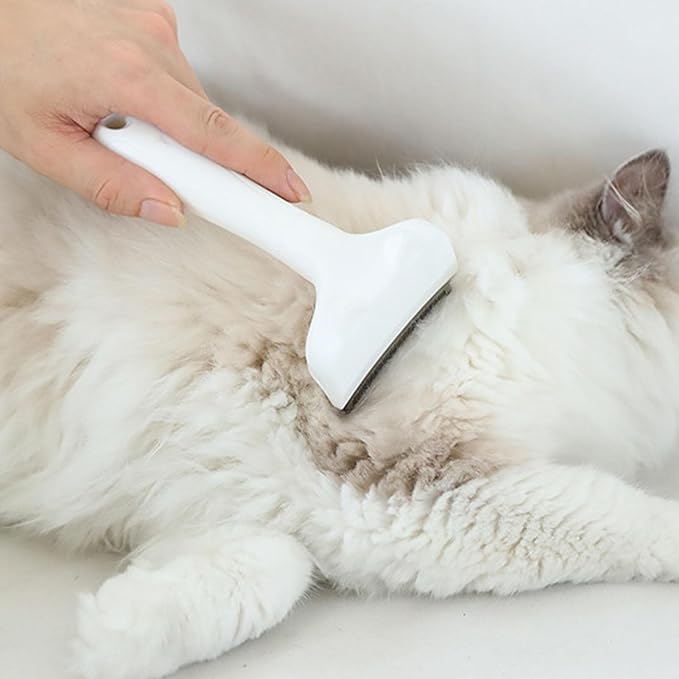 Pssopp Pet Hair Grooming Brush Pet Deshedding Comb, Plastic Hair Grooming Brush Dog Deshedding Tool for Short Medium Cats Horses Rabbits Cat Supplies