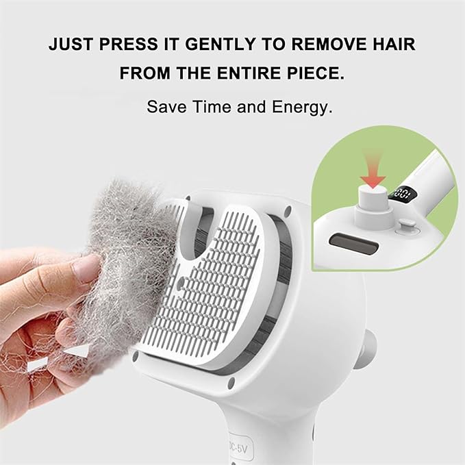 Pet Grooming Brush with Spray, 2025 New Steam Cat & Dog Brush, Self Cleaning 3 in 1 Pet Brush for Shedding & Grooming (Pink)
