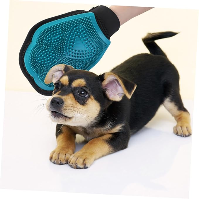Pet Massaging Deshedding Glove for Dogs Gentle Grooming Glove for Cats Comfortable Padding and Mesh