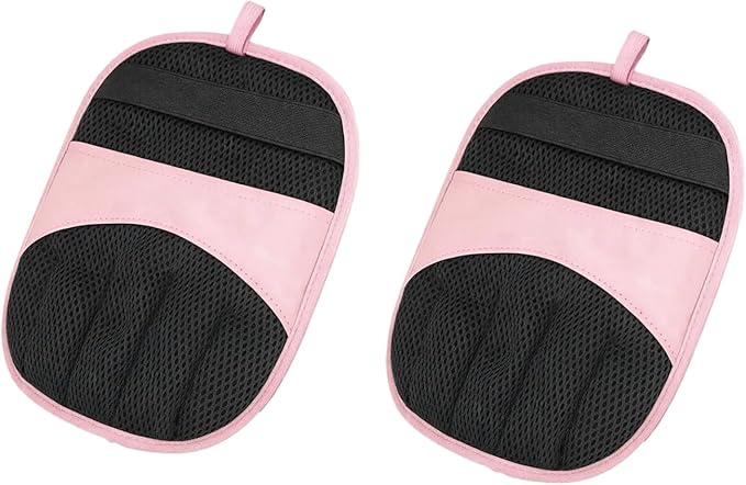 2-Pack Reusable Pet Hair Remover Gloves – Dog & Cat Grooming Gloves for Clothes, Furniture, Car Seats, Bedding, and Fur Removal (Pink)
