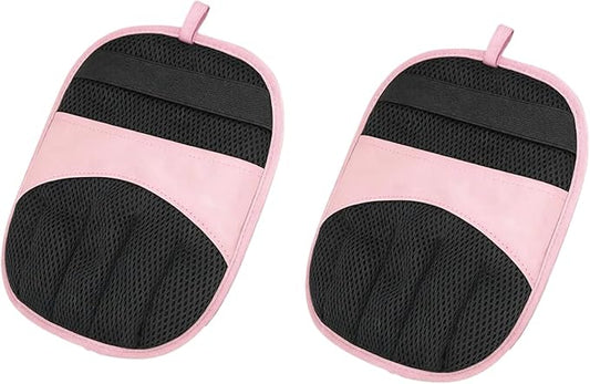2-Pack Reusable Pet Hair Remover Gloves – Dog & Cat Grooming Gloves for Clothes, Furniture, Car Seats, Bedding, and Fur Removal (Pink)