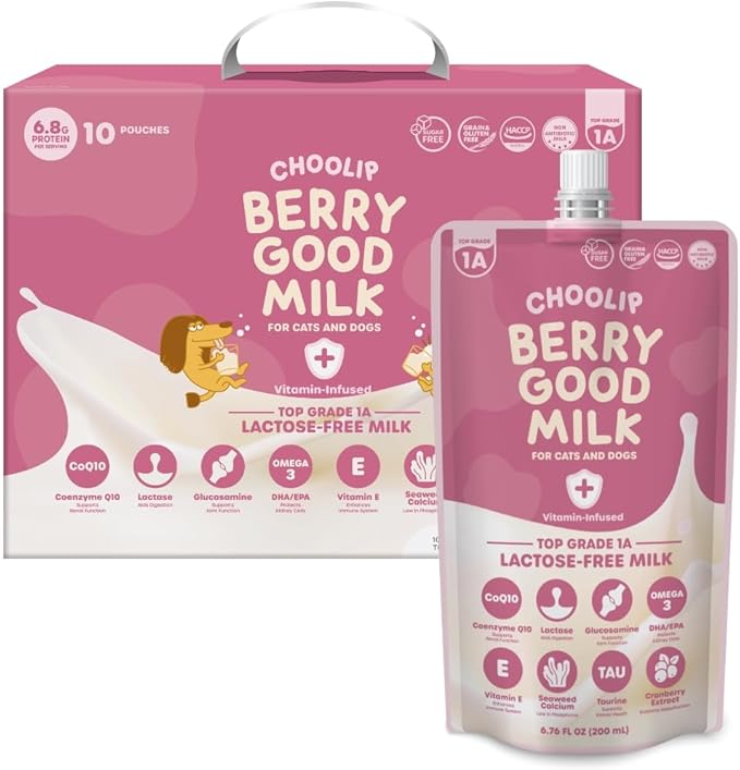 Choolip Bundle | Berry Good Milk 10pk Vitamin-Infused + 49pc Liver Support Squeeze Vita Sticks with Essential multivitamins [Both Products are for Cats & Dogs of All Life Stages]