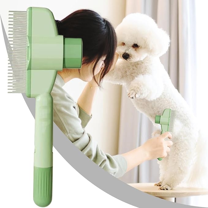 Dog Brush - Self-Cleaning Non-Slip Grooming Supplies - Undercoat Dog Brush for Shedding - for Long Short Puppy Kitten Pet Undercoat Indoor Home Travel Bath Massage