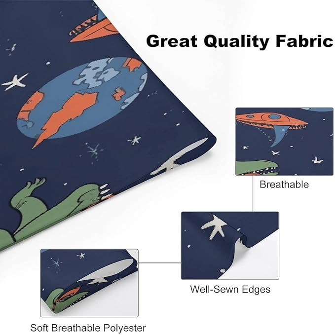 Dog Bandana Spring Pet Scarf Adjustable Triangle Funny Astronaut Dinosaur Rocket Printing Dog Bib Washable Polyester Puppy Bandana for Small Medium Large Dogs Cat Birthday Party Supplies