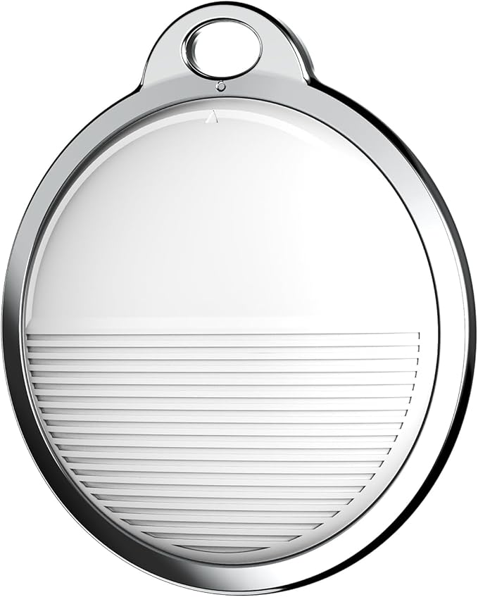 Smart Tracker | Bluetooth Luggage Tracker Works with Apple Find My (iOS Required), Keys Finder and Item Locator for Luggage, Backpack, Pets & Car | Replaceable Battery (White)