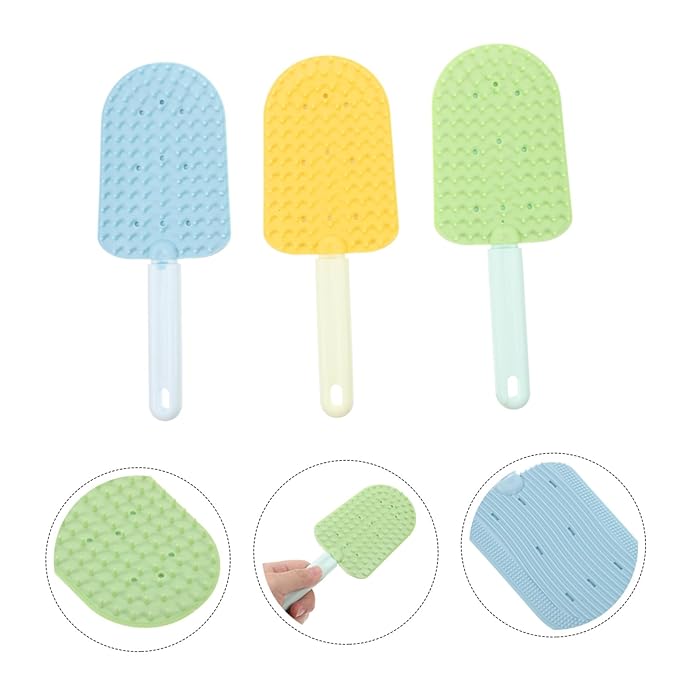 Totority 3pcs Cat Grooming Brushes for Efficient Hair Removal and Deshedding Ergonomic Dual-sided Combs for Indoor Pets Washable Design for Easy Maintenance for Cats and Small Dogs
