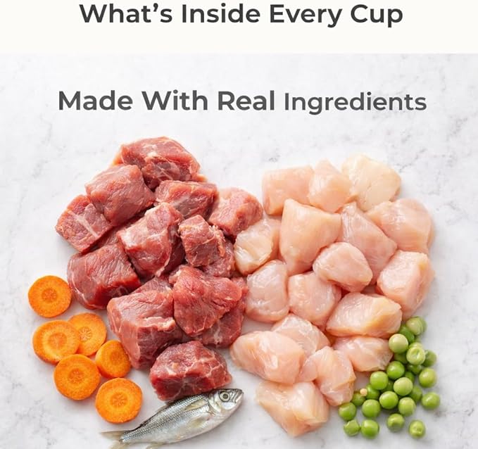 Grain Free Small Breed Lamb & Chicken Dinner Adult Wet Dog Food - Fish Oil Omega 3 Fatty Acids - High Protein No Corn Wheat Soy - Real Vegetables Carrots Peas - Healthy Skin Coat - 3.5 oz Cup