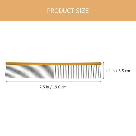 Pet Grooming Comb Multi-function Lightweight Aluminum Dematting Comb Gold Color for Dogs and Cats Daily Use