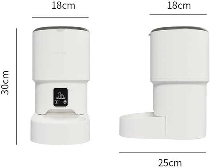 Automatic Pet Feeder for Dogs & Cats - 4L Large Capacity, Timer Controlled Quantitative Feeding, Dual Power Supply (USB + Battery), Detachable Bowl & Cleaning Brush, Non-Slip Mat Included
