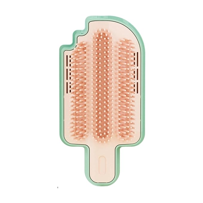 Adjustable Grooming Brushes for Wall Mount Ice Cream Shaped Pet Massage Tool Loose Hair Remover Removable Cats Grooming Tool