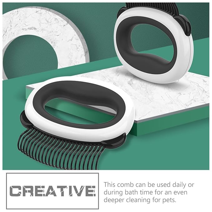 Ciieeo Cat Grooming Comb and Pet Hair Cleaning Comb for De-fluffing and Knot Removal Soft Teeth Brush for Kitten