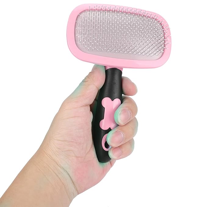 for Cat, for Dog, Deshedding Brush, 360 Degree Rotation, Hair Comb, Removal, Grooming Tool, Pet Supplies (With a little pink)