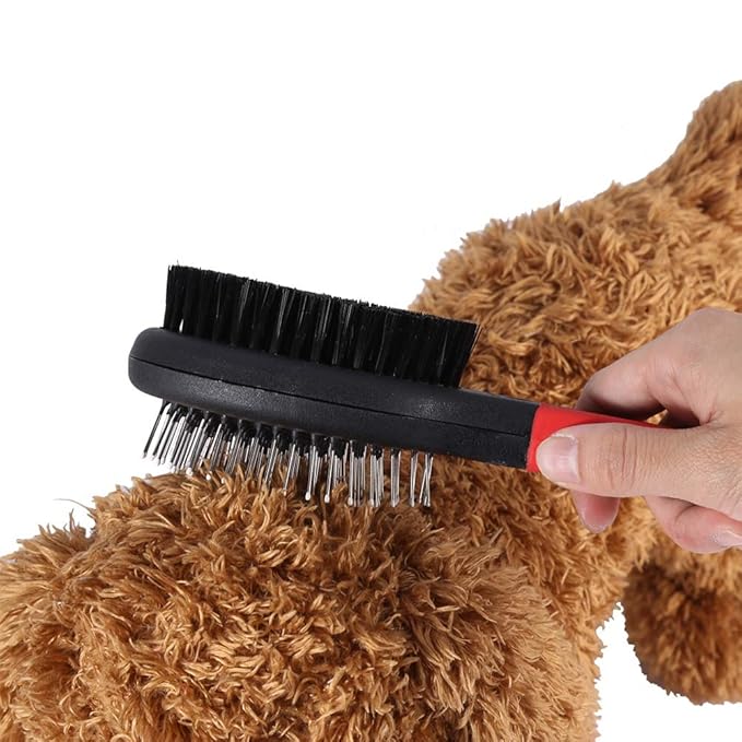 Zerodis Dog Cleaning Grooming Supplies Brush Pet Grooming Tool Dog Cat Long Hair Trimmer Brush Puppy Tool Suitable for Detangling Shedding Hair Massage Double Sided Pet Comb