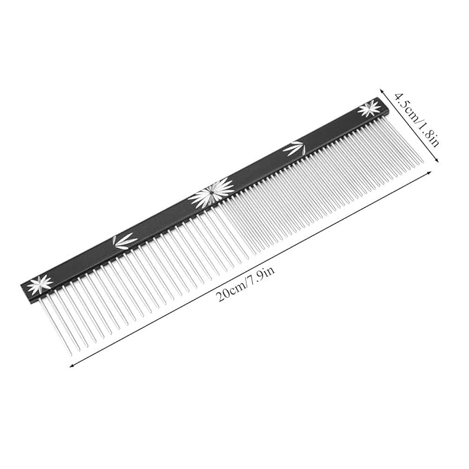 ZJchao Pet Hair Trimmer Comb for Dogs Cats - Anti-Static Grooming Tool for Eyes Ears Legs (Black)