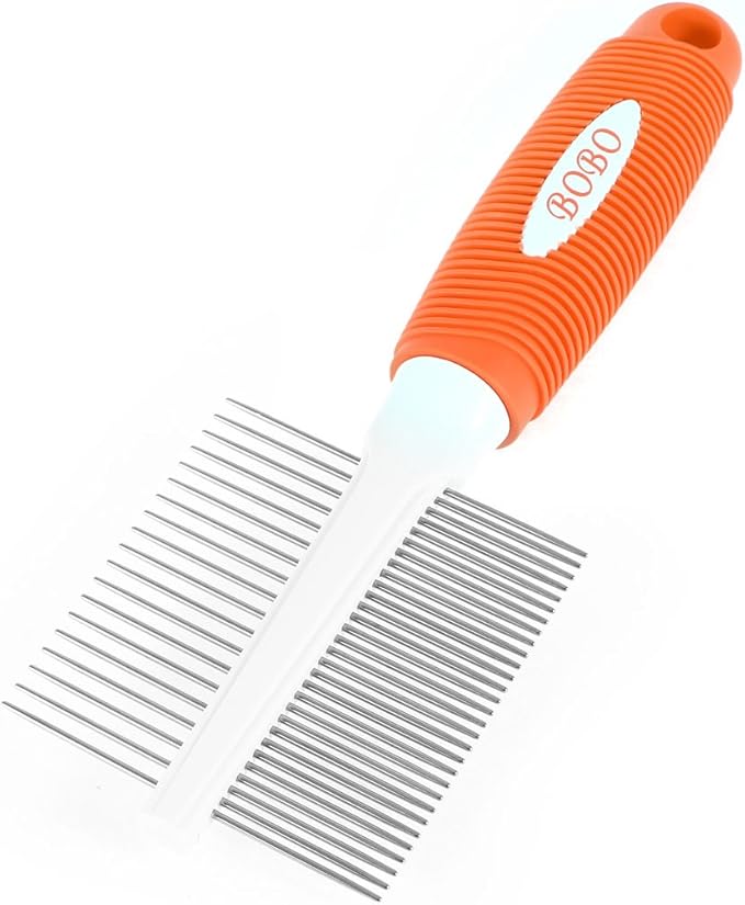 70mm x 28mm Orange White Good performance Grip Cat Dog Pet Grooming Rake Comb (id: 0dd 224 9fb a7c 387