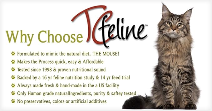 TCfeline Raw or Cooked Cat Food - A Premix/Completer/Supplement to Make Homemade Cat Food Diet. All Natural, Grain Free, Human Grade, Species Appropriate (w/Chicken Liver - Trial 4.2 oz)
