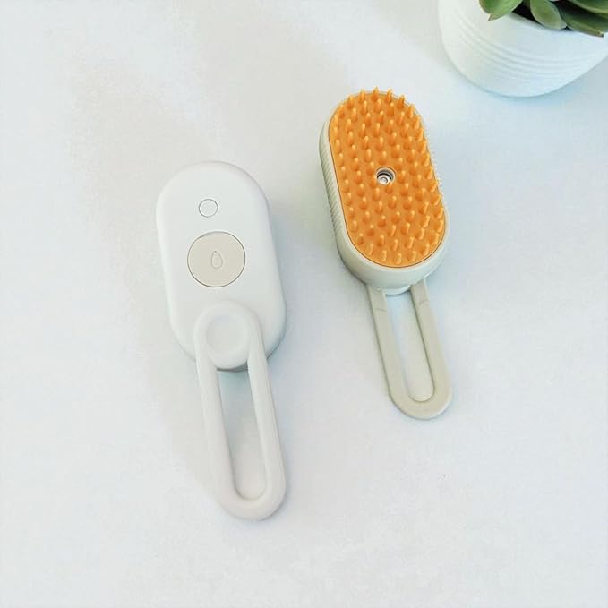 Pet Steam & Mist Grooming Brush for Cats & Dogs – Soft Silicone Bristles for Gentle Massage & Shedding, Anti-Static Hair Removal – Rechargeable, Easy to Clean