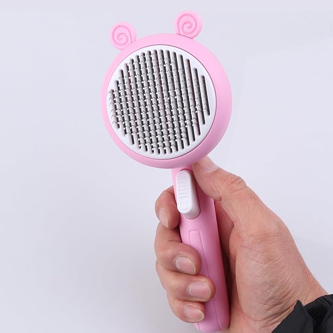 Pet Dogs Brush Deshedding Cats Massage Brushes For Shedding And Grooming Removes Loose Hair Tangles Pain-Free Bristle Pet Slicker Brush With Soft Massage Grooming For Cats With Double