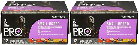 (2 Pack) ~ Pure Balance Pro+ Turkey Stew & Chicken Stew Wet Dog Food for Small Breeds, Grain-Free ~ 3.5 Oz Cups ~ 12 Cups ~ Natural Ingredients, Supports Healthy Skin & Immune System ~ (24 Cups)