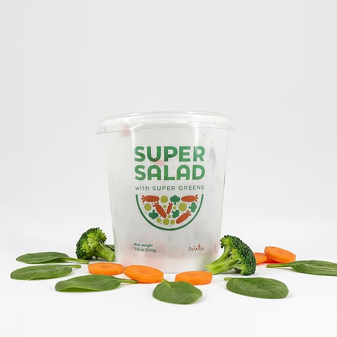 Pawco SuperSalad for Dogs – Supports Hydration, Digestion & Overall Health – Veggie-Packed Meal Topper with Whole Vegetables, Flaxseed, Omega-3 & Postbiotics – Pack of 4 x 7oz
