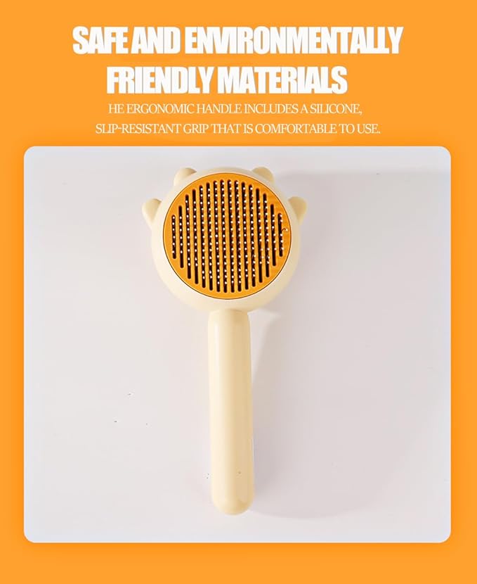 Cat Grooming Brush,Self Cleaning Slicker Brushes for Dogs Cats Pet,Grooming Brush Tool Removes Loose Undercoat Mats Short or Long Pet Tangled Hair (Purple)