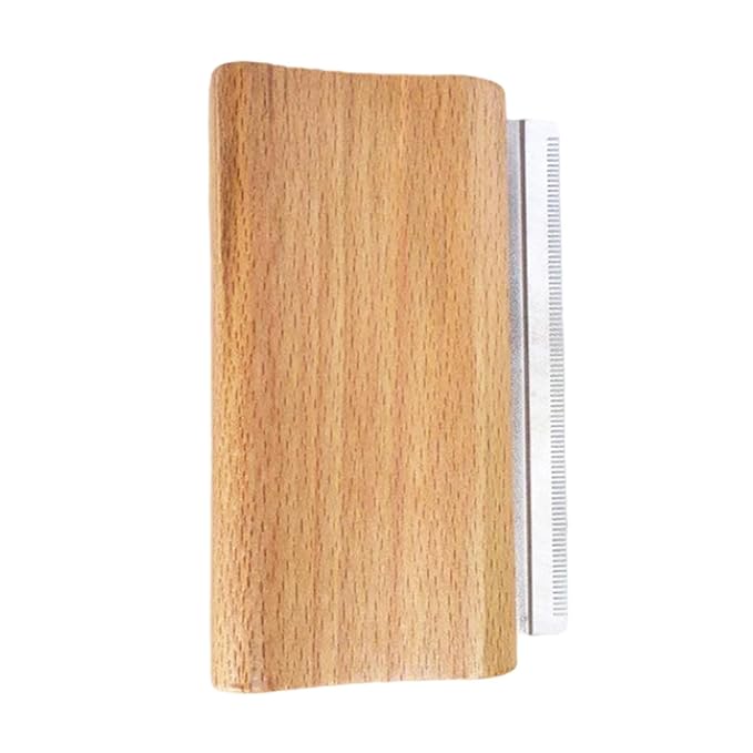 Dog Brush for Shedding, Pet Hair Removal Tool, Cat Grooming Supplies, Wooden Handle Pet Shedding Comb Combs for Dogs, Cats & Horses (Medium)