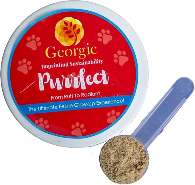Purrfect Cat Supplement for Coat, Digestion, Immunity & Gut Health – Natural Probiotics, Omega-3, Vitamins, Pumpkin, Turmeric & Ashwagandha – Daily Wellness Food for Cats – 5.29 Oz (30 Servings)