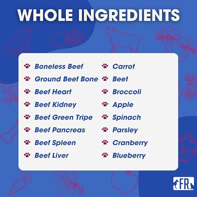 Freeze-Dried Raw Dog Food – Beef – High Protein, Grain-Free, No Fillers or Additives, Meal Mixer or Topper, Supports Healthy Digestion, Joints, and Coat – 1.55 lb