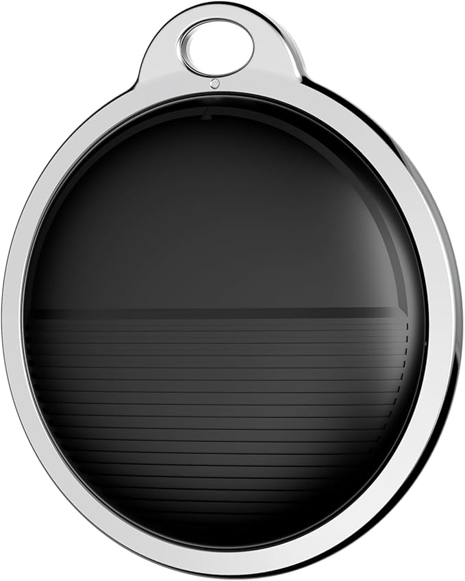 Smart Tracker | Bluetooth Luggage Tracker Works with Apple Find My (iOS Required), Keys Finder and Item Locator for Luggage, Backpack, Pets & Car | Replaceable Battery （Black）