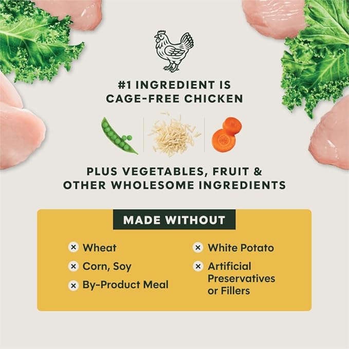 Instinct Freshly Crafted Meals, Dog Wet Food or Topper - Cage-Free Chicken, 11 oz. Carton