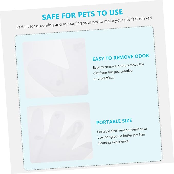 PET Grooming Gloves Wash and Dog Cleaning Mitts 6 Pcs Bathing Gloves for Easy PET Massage and Grooming Supplies