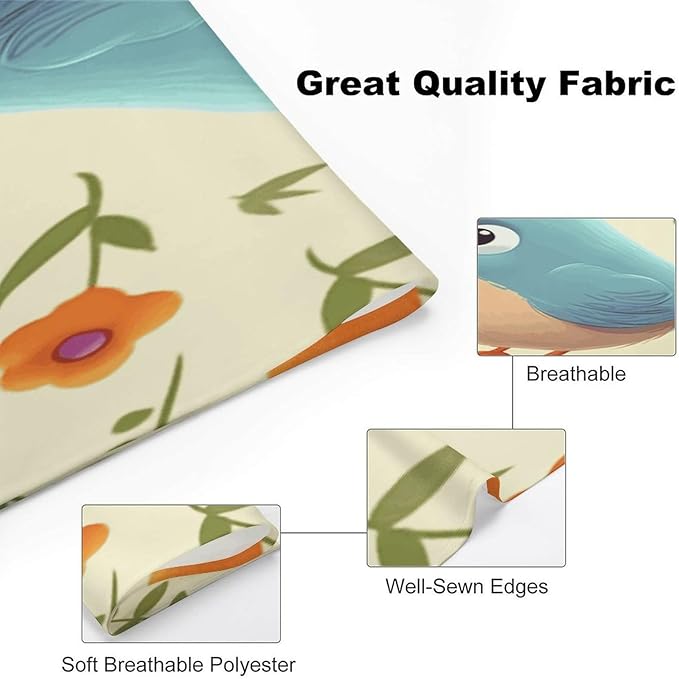 Dog Bandana Spring Pet Scarf Adjustable Triangle Cute Bird Printing Dog Bib Washable Polyester Puppy Bandana for Small Medium Large Dogs Cat Birthday Party Supplies