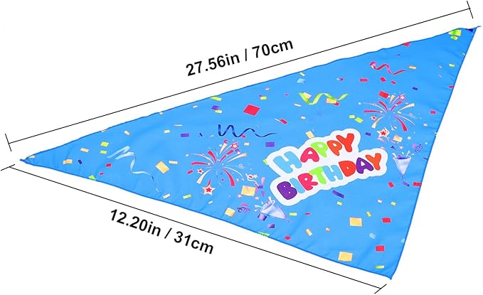 Toddmomy 2pcs Birthday Puppy Bibs Pet Bandanas Dog Triangle Scarves with Decorative Pattern for Small to Medium Dogs for Birthday Party Supplies