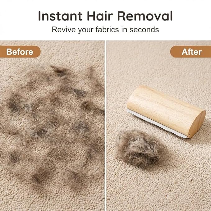 Pet Deshedding & Grooming Tool | Dog Brush for Shedding Cat Grooming Supplies, Ergonomic Gripping, Wooden Grooming Shedding Brush for Long Hair Dogs and Cats Pet Cleaning Comb Supplies (1pc)