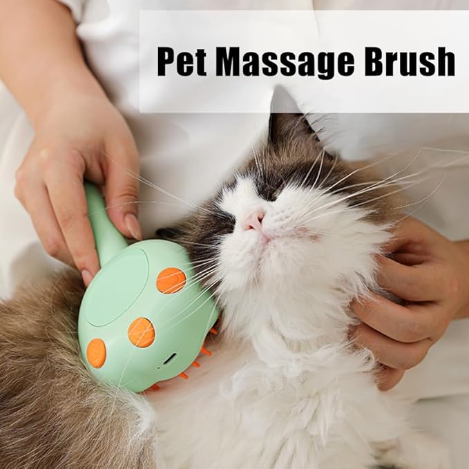 Cat Steam Brush,Cat's Paw Modeling Pet Steam Groomer Comb Built-in Misting Spray for Pets Cats Dogs Shedding Haired Grooming