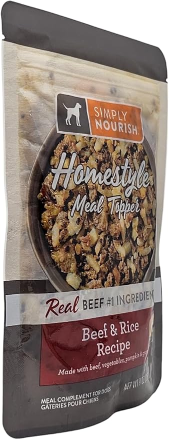 SIMPLY NOURISH Beef and Rice Dog Meal Topper, 9 Ounces